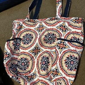 Floral Patterned Thirty-one Tote Bag